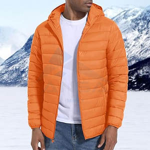Chaqueta deportiva ligera con capucha para hombre, Abrigo acolchado resistente al agua con aislamiento, Camping, senderismo, viajes, suministro de fábrica OEM - Product Image 4