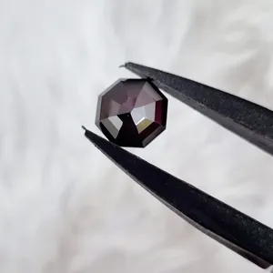 เพชรโมอิสซาไนต์สีดำขนาด 9 มม. รูปทรงแปดเหลี่ยมขนาด 20 มม. แบบสั่งทำพิเศษ คุณภาพเยี่ยมและทรงแฟนซี ความใส VVS สำหรับเครื่องประดับฮิปฮอป - Product Image 2