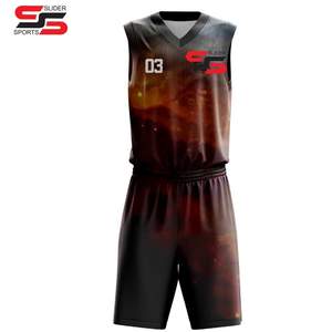 Personnalisé Personnalisable Pas Cher 100% Polyester Réversible Basketball Jersey Respirant Formation Basketball Uniforme Ensemble pour Hommes - Product Image 4