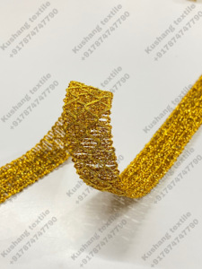 2.0cm Width Metallic Centipede Lace Ribbon S Shaped Lace Trim for <b>Curtain</b> Stage Clothing National Costume Accessories - Product Image 2