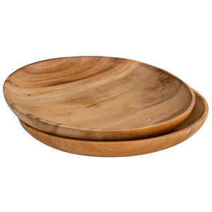 Customized Size Mango Wood Round Serving Platter for Pizza <b>Snacks</b> & Popcorn for Wedding Restaurants Minimum Order 100pcs - Product Image 2