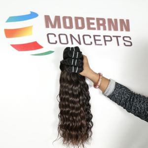 Extensions de perruque en cheveux indiens noirs crépus ondulés alignés sur des cuticules vierges naturelles 100% Aucun traitement chimique Faisceaux à bandes du temple - Product Image 2