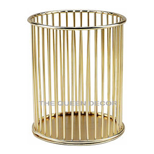 Usine directe vente chaude en acier inoxydable métal forme ronde brillant vadrouille polonaise et verre porte-brosse décoratif - Product Image 6