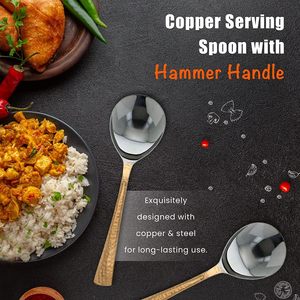 ชุดช้อนส้อมเครื่องเงินชุดเครื่องใช้บนโต๊ะอาหารสเตนเลสสตีลทำจากโลหะทองแดงทั้งชิ้น - Product Image 4