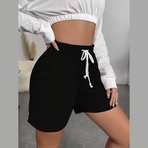 Short de jogging de gymnastique athlétique en coton éponge respirant à séchage rapide pour femmes avec taille élastique - Product Image 4