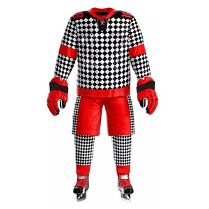 Camiseta de hockey sobre hielo sublimada personalizada, logotipo del equipo, uniforme de alto rendimiento transpirable que absorbe la humedad OEM para clubes de hombres a granel - Product Image 5