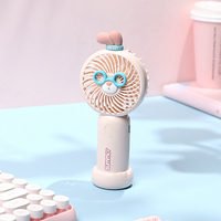 Ventilateur personnel portable couleur macaron avec support rond détachable, rechargeable par USB, mini-ventilateur de voyage