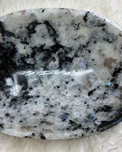 Vente en gros de bol en cristal de pierre de lune arc-en-ciel naturel fait à la main poli sculpté bol en pierre de méditation énergie de guérison - Product Image 5