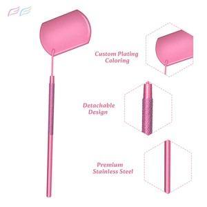 กระจกติดขนตาสีชมพู สแตนเลสสตีล น้ำหนักเบา สำหรับต่อขนตา โดย Bahasa Pro - Product Image 2