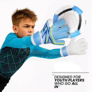 Guantes de portero de cuero de alta calidad para entrenamiento, agarre de Palma antideslizante, diseño impermeable y transpirable, cierre ligero y cómodo - Product Image 3