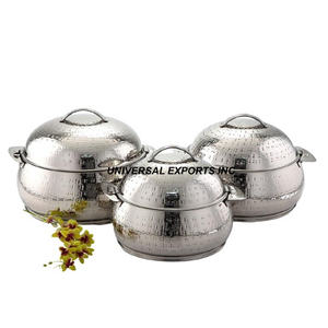 Hotpot de doble pared con acabado dorado, hecha a mano cazuela de excelente calidad, calentador de alimentos de Metal de diseñador superventas - Product Image 4
