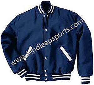 Chaqueta de lana Letterman de alta calidad para hombres Variedades Ropa universitaria Cremallera Bordado Lana Cuerpo Mangas de cuero para invierno - Product Image 3