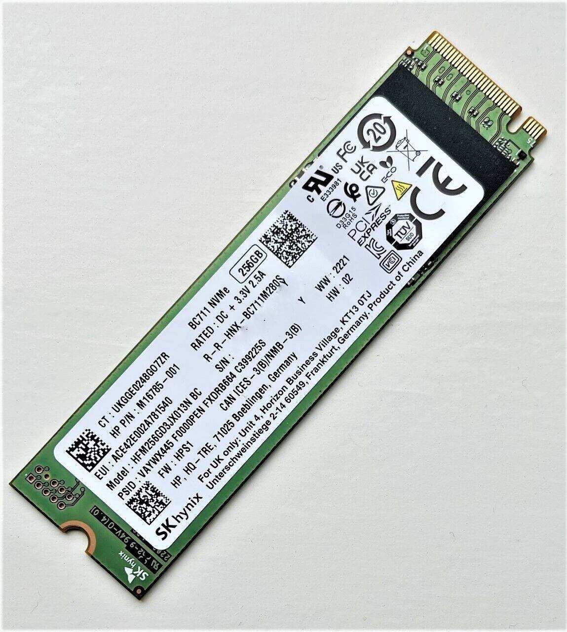 Wholesale 256GB M2 2280 NVMe SSD Hynix BC711, Fast 3400 MB/s Read