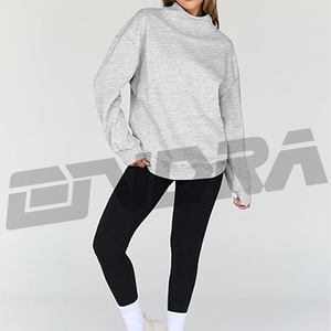 À la mode reine femmes surdimensionné sweat à manches longues col roulé pull haut polaire coupe ample doux décontracté automne hiver streetwear - Product Image 1