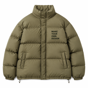 Blouson matelassé style urbain, col montant, très isolé, fermeture éclair, mode hiver, unisexe, fabricant sur mesure - Product Image 6