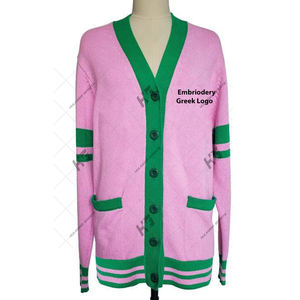 2025 High Quality Alpha AKA Approved <b>Women's</b> V neck <b>Cardigan</b> Winter Knitted Sweaters for Sorority Greek Apparels University - Product Image 4