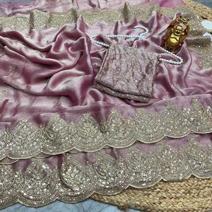 Heavy Soft Fandy Chiffon Silk Saree Para Boda nupcial exclusivo étnico fiesta Festival desgaste más vendido mujeres con blusa elegante - Product Image 4