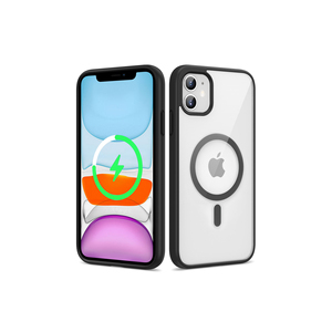 Coque en silicone souple Netzy pour iPhone 12 compatible MagSafe, fine, avec recharge sans fil, protection pour téléphone portable - Product Image 1