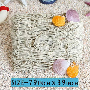 Decoración de Red de Pesca con Diseño Costero de Conchas Marinas de Resina para Colgar en Forma de Cuerda - Product Image 2