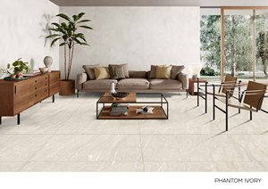 Beige fantôme 600x1200mm Carreaux résistants aux taches Carreaux gris d'intérieur Porcelaine polie vitrifiée Sculpture de sol de salle de bain - Product Image 6