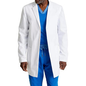Bata Blanca nueva para médicos, ropa de trabajo de manga larga para hombres, bata de laboratorio médica transpirable - Product Image 2