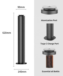Diffuseur <span class=keywords><strong>d</strong></span>'arômes électrique à brume fraîche 1000 ml, sans eau, sans fil, avec contrôle par application, en métal, pour huiles essentielles, usage domestique – Vente chaude - Product Image 4