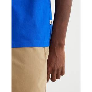 Beige 300g Camiseta de manga corta de algodón pesado Verano Cuello redondo Camisa suelta y base para hombres Mujeres Camiseta básica - Product Image 4