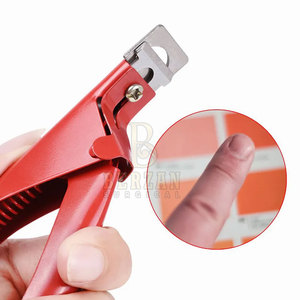 Cortaúñas postizas profesionales de acero inoxidable, cortador rojo, Punta acrílica recubierta, cortador de bordes de punta de uñas para dedos y dedos de los pies - Product Image 5