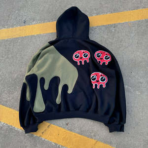 Vente chaude Automne sweat à capuche à manches longues pour homme en couleur unie avec couleur et tailles personnalisées - Product Image 6