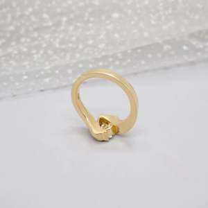 IGI Certified Pear Solitaire Engagement <b>Ring</b> with Wave <b>Diamond</b> Lab Grown <b>Diamond</b> <b>Rings</b> - Product Image 5