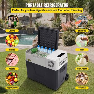 VEVOR 12V <b>Car</b> Refrigerator 50L Single Zone Portable <b>Freezer</b> with Wheels Handle -4F to 68F Compact <b>Fridge</b> for Travel Camping - Product Image 2