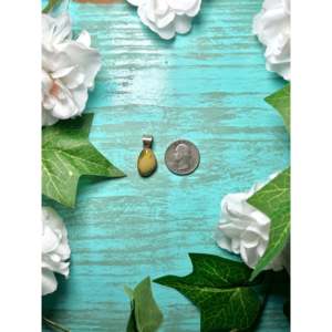 Handmade Blue Moon Turquoise & Sterling <b>Silver</b> Pendant Navajo Bezel Setting Inlay Technology - Product Image 4