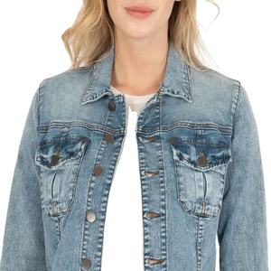 Chaqueta Vaquera Personalizada para Mujer, Modelo 2026, de Alta Calidad, Transpirable, Ecológica, Reversible, con Patrón Sólido, para Invierno 2026 - Product Image 2