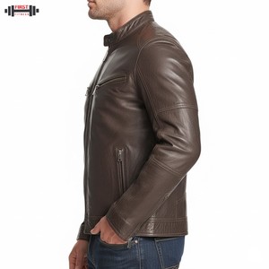Chaqueta de Motociclista de Cuero Sintético Negra Personalizada para Hombre, de Alta Calidad, Informal, de Invierno, con Decoración de Borlas, Cremallera y Opción de Talla Grande - Product Image 6
