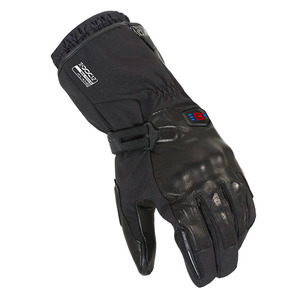 Gants de moto chauffants MACNA Progress 2.0 RTX DL - Cuir noir, imperméables, coupe-vent, pour la conduite hivernale avec Bluetooth, taille XL - Product Image 1
