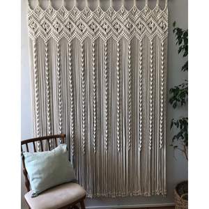Décoration murale bohème en macramé de haute qualité, rideau en coton, style Noël, rideau suspendu pour chambre à coucher - Product Image 1