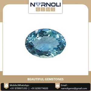 Bijoux ovales à facettes aigue-marine et topaze de qualité supérieure-Bagues, pendentifs et colliers - Product Image 2