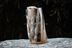 Taza de cuerno vikingo para beber de la mejor calidad, cuerno de búfalo pulido, vajilla decorativa para cocina, artesanía Natural - Product Image 3