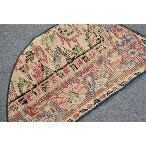 พรมขนแกะสไตล์ตุรกีขนาด2.5 x 1.5ft กม. แบบคลาสสิกลวดลายแอบสแตรกขนาดใหญ่สำหรับโถงทางเดินพรมยางหนา10มม. สำหรับห้อง - Product Image 5