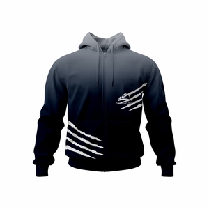 Sweat à capuche zippé sur mesure avec impression numérique et broderie, nouveau design, en polaire, streetwear d'hiver, col à capuche - Product Image 1