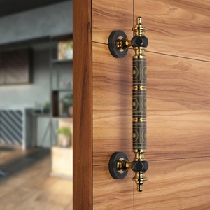 Gracieuse porte d'entrée incurvée en métal plat retirer un design sophistiqué avec des matériaux à haute résistance disponibles au prix de gros - Product Image 5