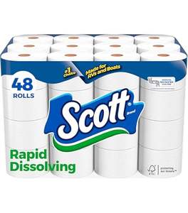 Papier toilette Scott 1000 - Pack économique de 36 rouleaux, 1000 feuilles par rouleau, compatible fosse septique, papier toilette 1 plis - Product Image 1