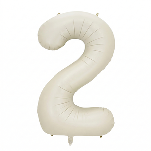 N2 100cm Crema Número Globo Reutilizable Fiesta Decoración Suministro Estrellas Forma para Graduación y Fiestas del Día DE LA Madre - Product Image 1