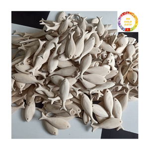 Adorno de pez de madera de Vietnam, figurita rústica hecha a mano, artesanía para resorts de playa, tiendas de recuerdos y decoración del hogar - Product Image 4