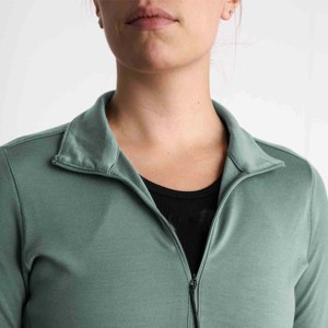 High-Performance Good Quality Wholesale Custom Women Collared Long Sleeved Running & Track Womens Jacket in Polyester - Product Image 5
