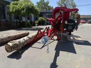 Processeur de bois de chauffage motorisé 27T avec moteur et boîte de vitesses, cale en acier à 6 voies et convoyeur réglable de 10 pieds - Product Image 2