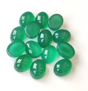 Cabochon ovale en onyx vert naturel 4x6mm-Onyx vert en vrac de qualité supérieure - Product Image 3