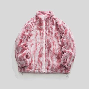 Custom Embroidered Logo Quilted Lining Sherpa <b>Fleece</b> Loose Baggy Oversized <b>Jacket</b> Warm Winter Outerwear for Women - Product Image 3