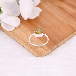 925เงินสเตอร์ลิงธรรมชาติพลอยเพอริโดทล้านล้านทำด้วยมือแหวนวางซ้อนกันได้เครื่องประดับอินเทรนด์เครื่องประดับดีสำหรับทุกเพศ - Product Image 4