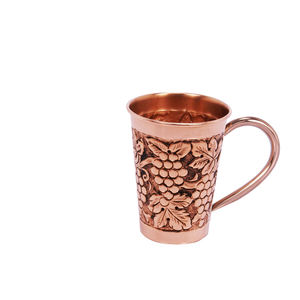 Taza de agua de cobre martillado inspirada en Ayurveda, tapa a prueba de fugas, radicales libres antibacterianos, mejora de la inmunidad para bodas - Product Image 5